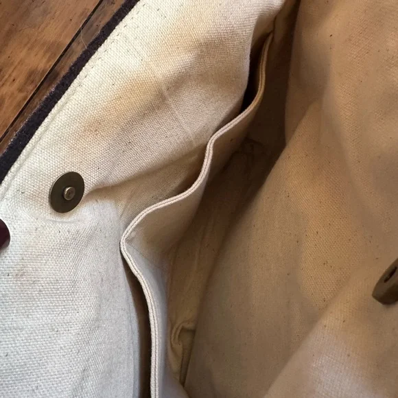 Pendleton Wool and Suede Purse Brown and Blue. hand made by Starry Gardens. - Picture 4 of 9